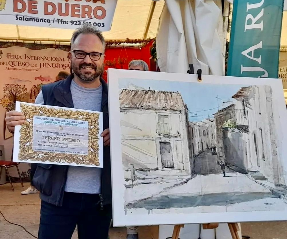 El peñarandino Jorge Sangenis, entre los mejores de los certámenes de pintura de Hinojosa y Ciudad Rodrigo
