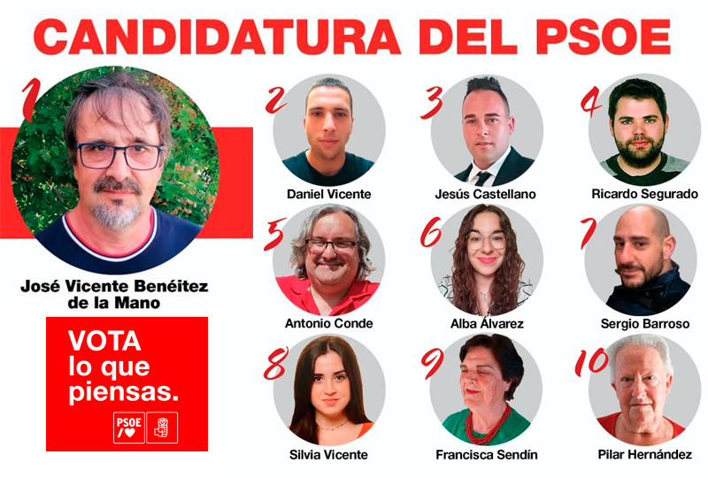 La lista del PSOE a la Alcaldía de Villarino presenta un programa electoral con nueve amplios bloques