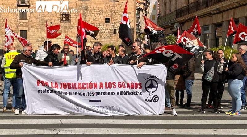 Conductores profesionales de Salamanca exigen la jubilación a los 60 años