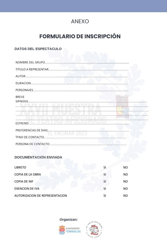 Abierto el plazo de inscripción a la XXVII Muestra de Teatro de El Encinar 
