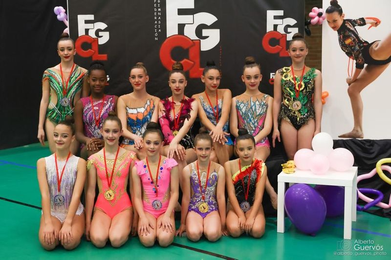 Lluvia de medallas para el Club Rítmica Salamanca en la final de la Liga de CyL