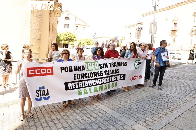 Siguen las protestas de funcionarios de Justicia en Salamanca