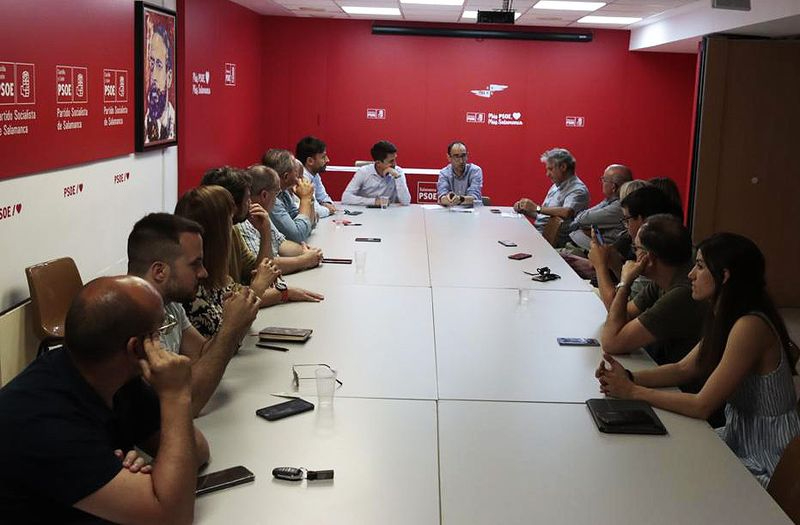 Los nueve representantes del PSOE en la Diputación de Salamanca