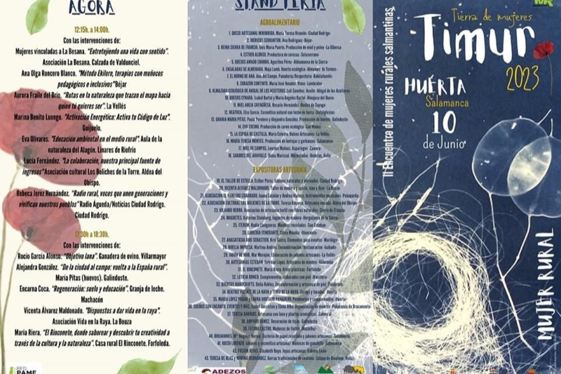 Huerta acoge este sábado 10 de junio el II Encuentro Mujer Rural salmantina Timur 2023
