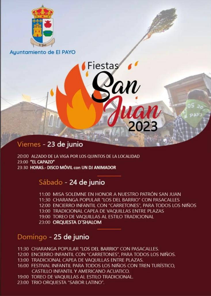 Cartel fiestas SAn Juan 23 El Payo