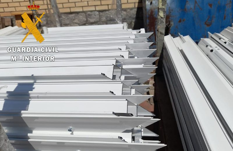 Localizan en un desguace de Salamanca un cargamento de perfiles metálicos robados 