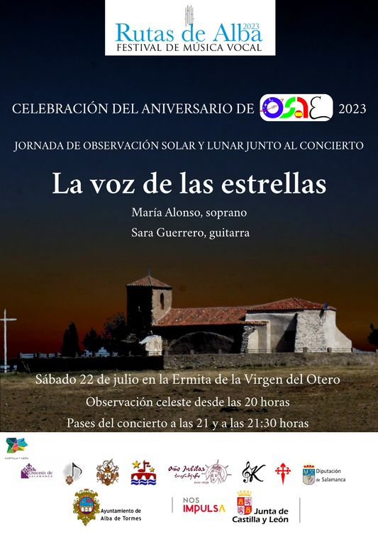 Observación astronómica a ritmo de música en la ermita de Otero