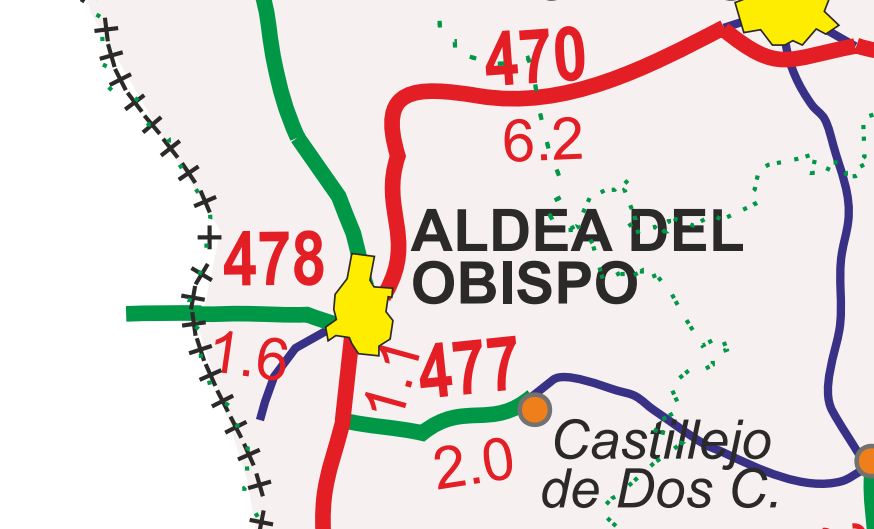 Aldea del Obispo y la Diputación se intercambian la titularidad de dos travesías y una variante