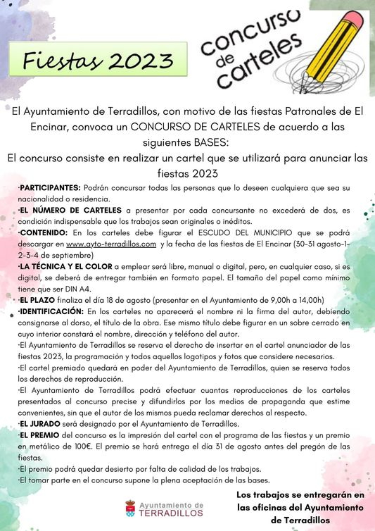 El Encinar convoca un concurso para elegir el cartel de sus fiestas 