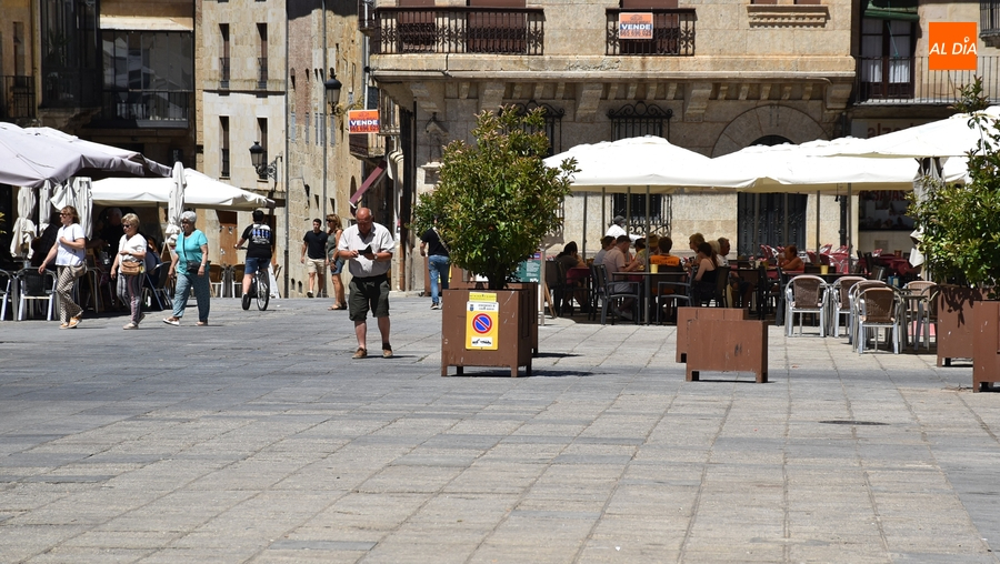 Roban durante el fin de semana varias sillas de hostelería en la Plaza Mayor