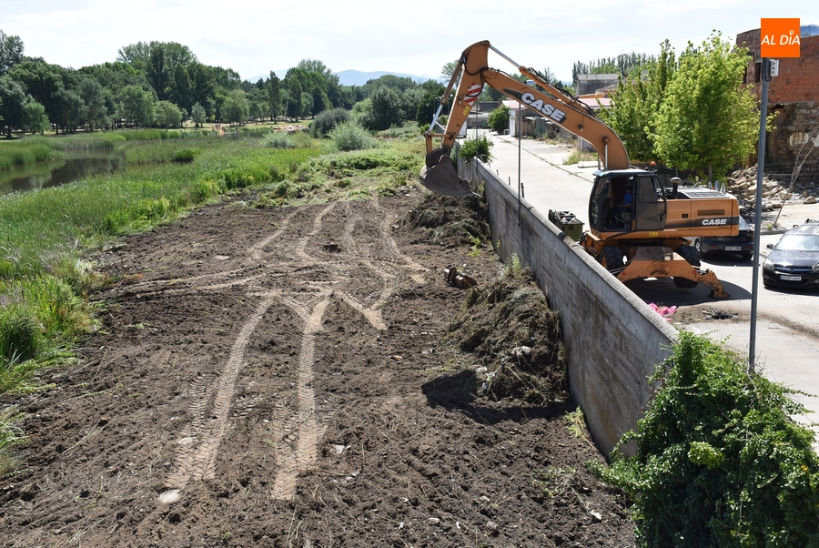 El Ayuntamiento limpia una vez más la zona del muro de contención del Puente