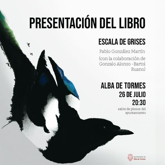 Pablo González presenta su libro ‘Escala de grises’ el 26 de julio