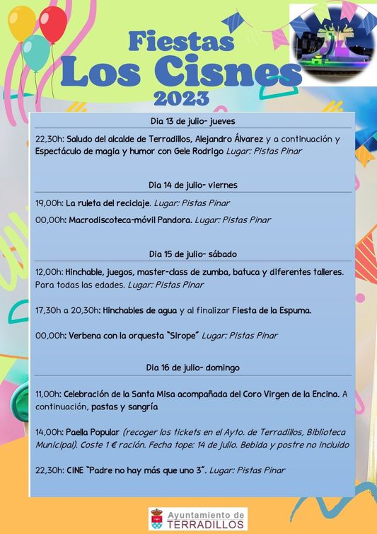 La Urbanización de Los Cisnes presenta la programación de sus fiestas