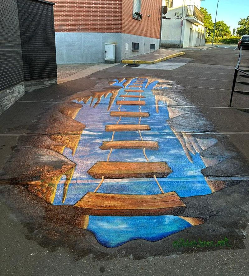 Abismo, el nuevo mural en 3D de Rober Bece en Santa Marta