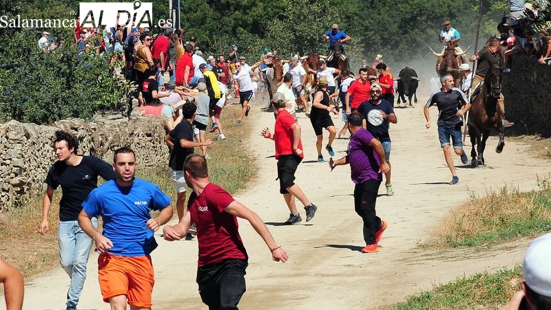 Entretenido y emocionante segundo encierro a caballo en las fiestas de Lumbrales