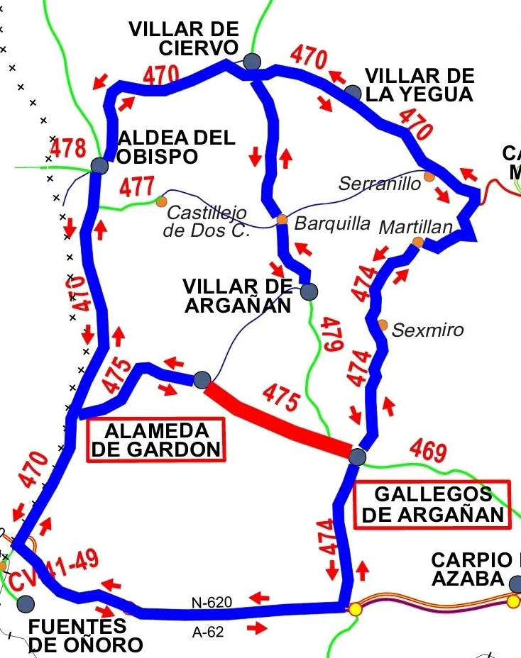 La carretera de Gallegos a La Alameda de Gardón estará cortada al tráfico desde el miércoles