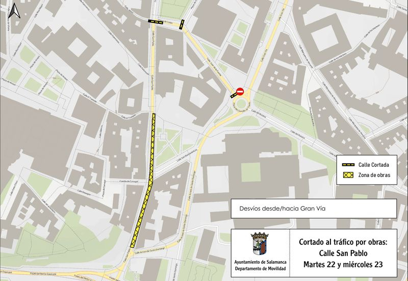 Nuevos cortes de tráfico en la calle San Pablo 