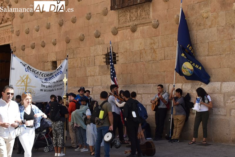 Los jóvenes de la JMJ se hacen notar en Salamanca antes de ir a Lisboa