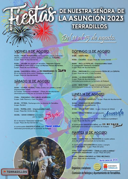 Fiestas en honor de Nuestra Señora de la Asunción en Terradillos 