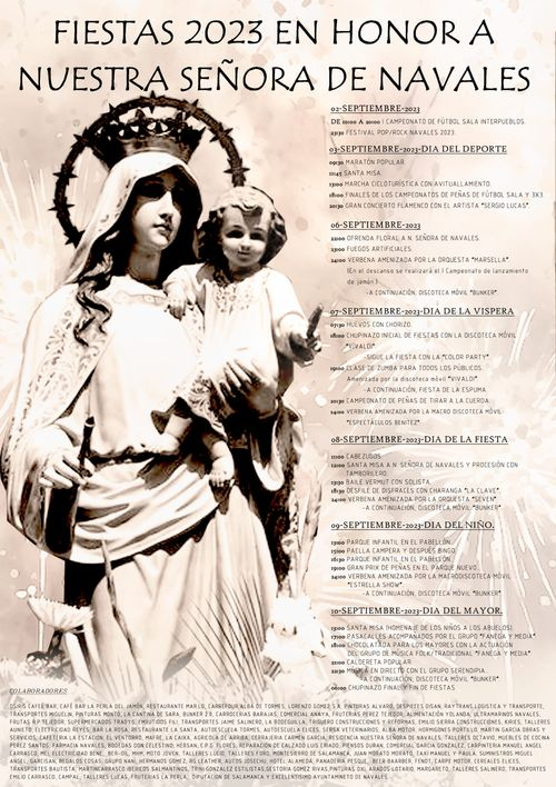 Variado programa festivo en honor a Nuestra Señora de Navales 