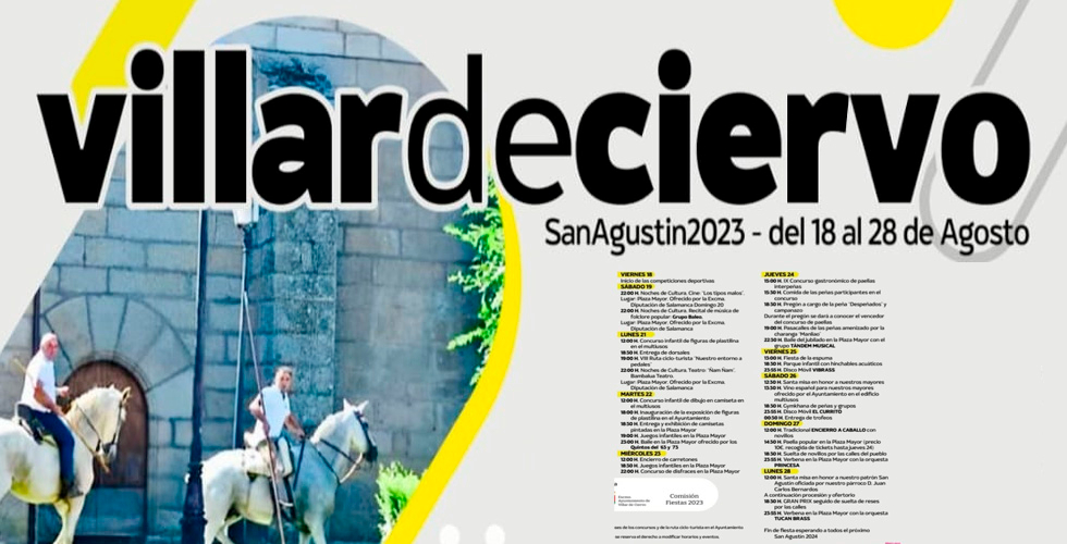 Cartel de fiestas Villar de Ciervo 23