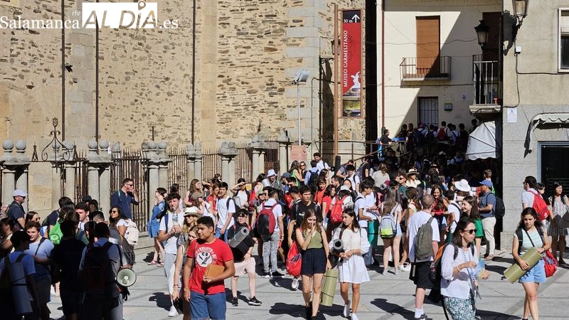 Alba de Tormes se llena de peregrinos de la Jornada Mundial de la Juventud