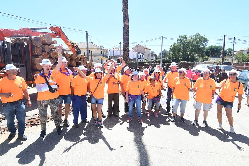 La izada del roble por quintos del 58 sustituye al pino de San Juan de la quinta de 2023