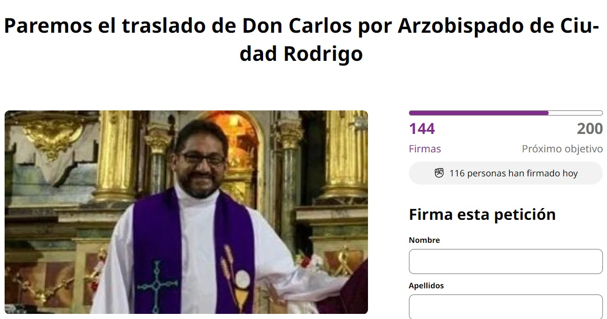 Recogen firmas contra uno de los traslados de sacerdotes decretados por el Obispo