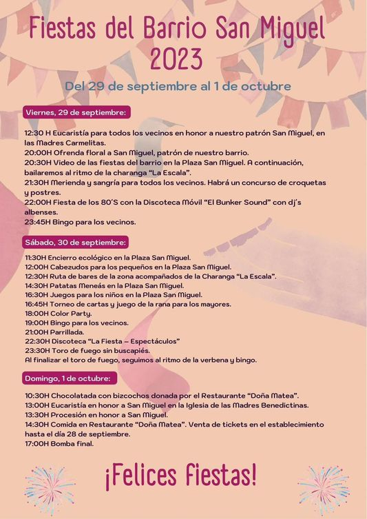 Vuelven la fiestas del barrio San Miguel 