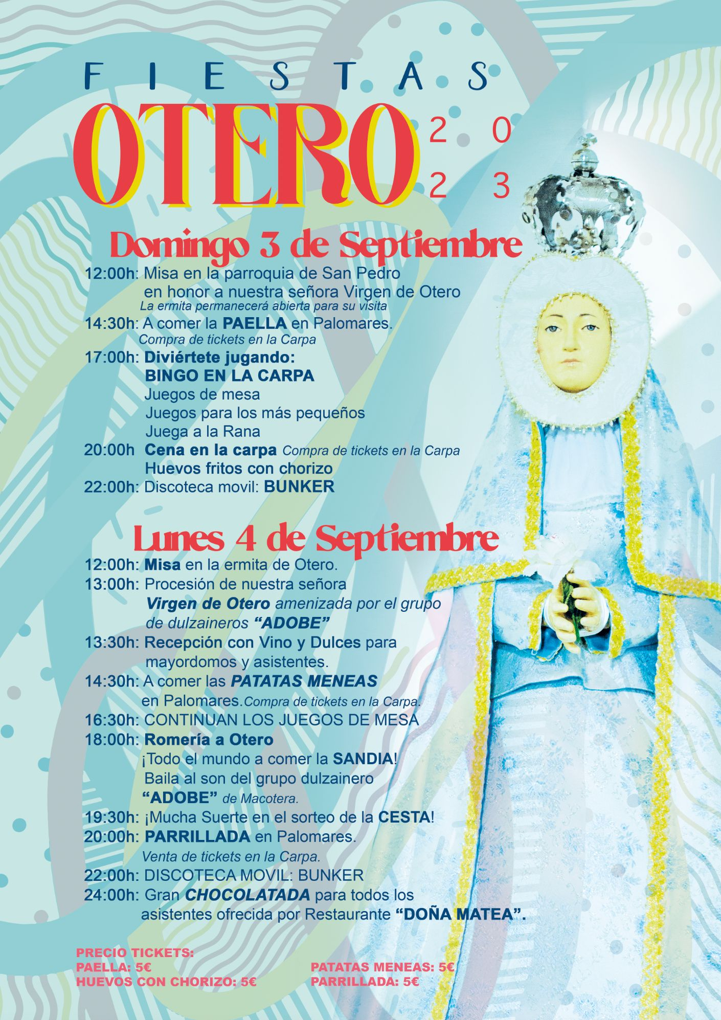 Programación Fiestas de la Virgen de Otero 2023