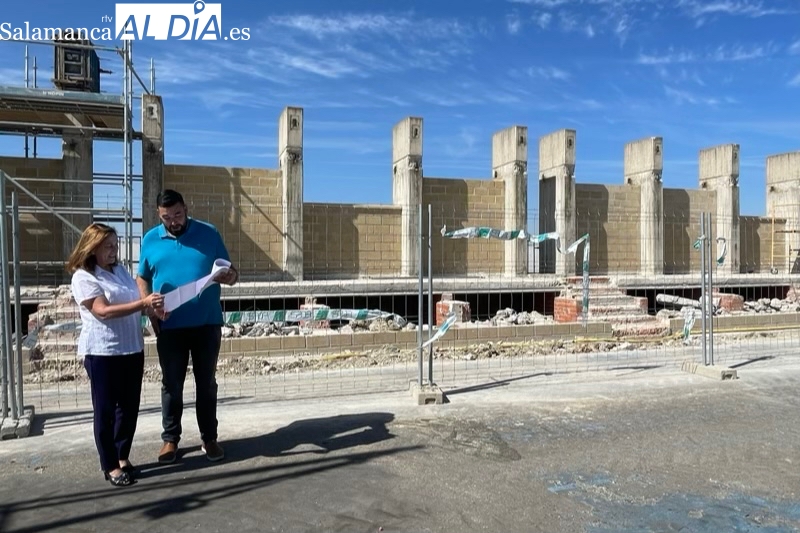 La construcción de las nuevas gradas en el Polideportivo llegan a su fase final