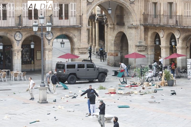 Espectacular persecución en Salamanca, por el rodaje de la película de Bollywood