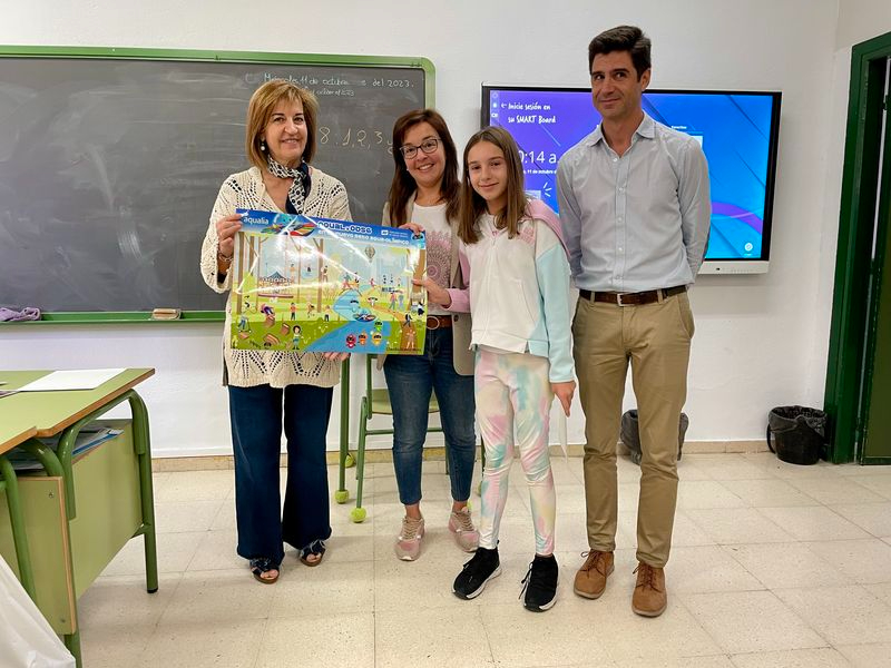 Claudia Blanco y Sergio Castro, finalistas del 20º Concurso de Dibujo de Aqualia