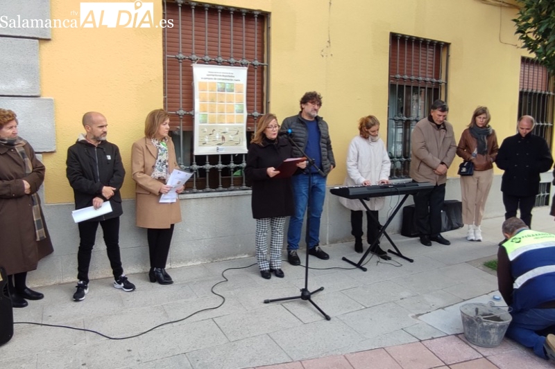Peñaranda se emociona al rendir homenaje a Benito del Águila, deportado en Mauthausen