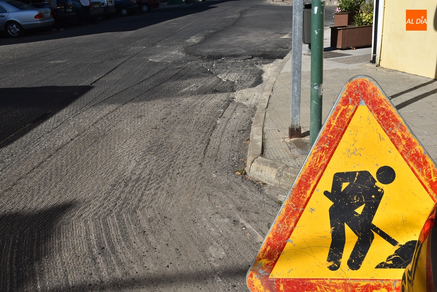 El asfaltado de la Avenida de Béjar no se reanudará como mínimo hasta el día 26