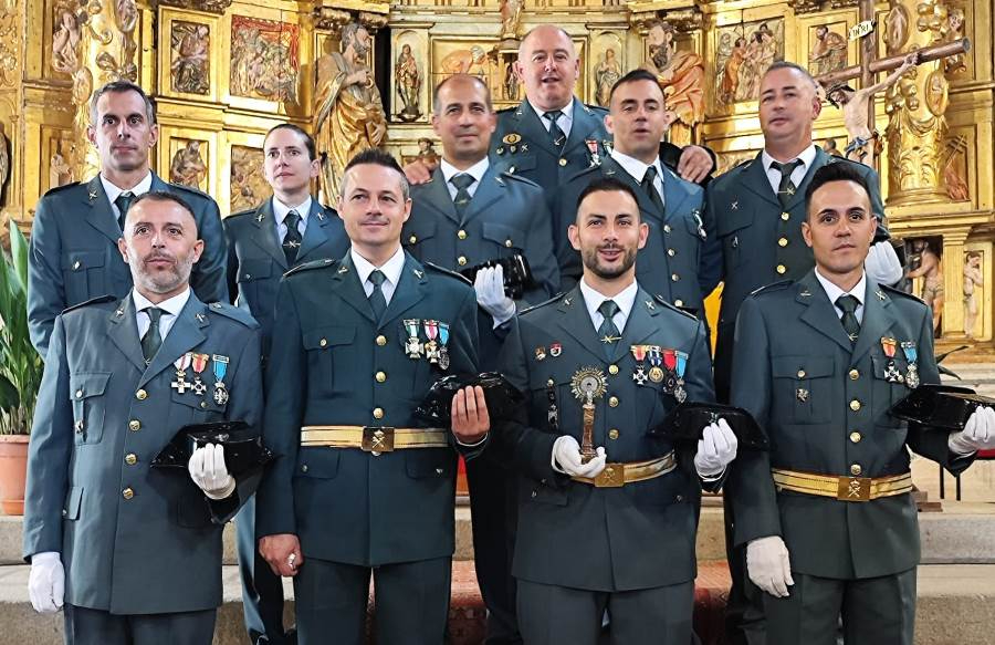 Agentes de El Payo, Fuenteguinaldo y Navasfrías se reúnen para festejar a su patrona