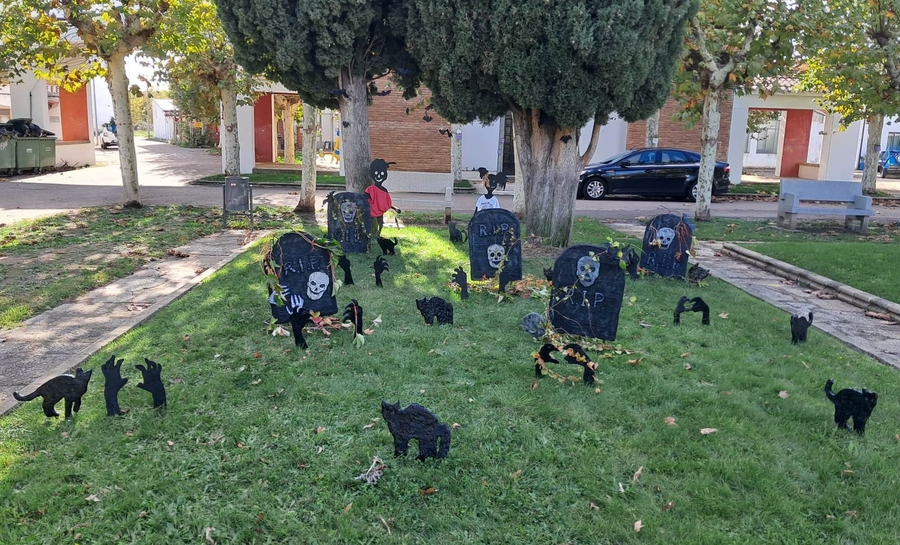 Crece el cementerio instalado por los usuarios de Asprodes en Sanjuanejo
