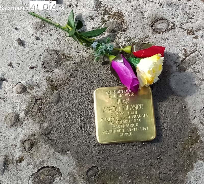 Juan Acedo ya tiene su stolperstein en su Montemayor del Río