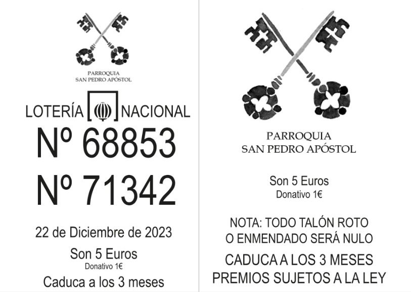 68853 y 71342, los números elegidos por la parroquia de Alba de Tormes