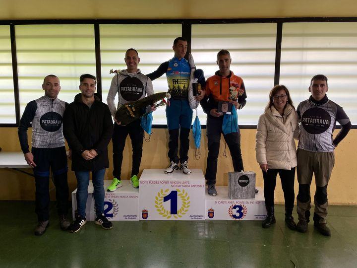 Daniel Hernández, Jaime Álvarez y Claudia García, ganadores de la VIII Jamountain Bike de Guijuelo  