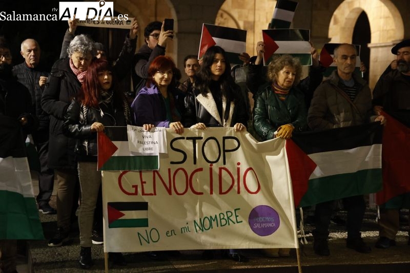 Concentración en Salamanca contra el genocidio palestino