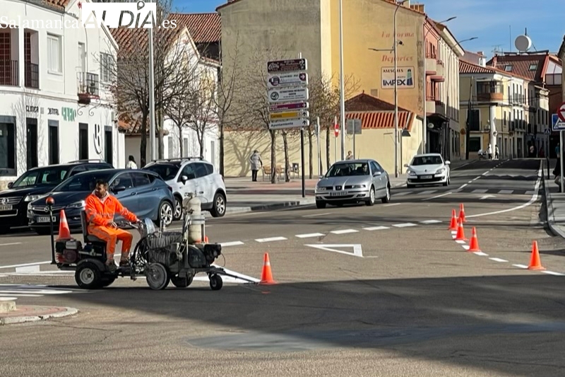 Instalada una nueva señalización en el complicado cruce entre el Paseo de la Estación y la Avenida de Salamanca