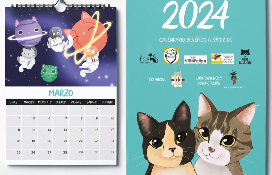 CES Gatos Ciudad Rodrigo lanza junto a otras cuatro protectoras un calendario para 2024