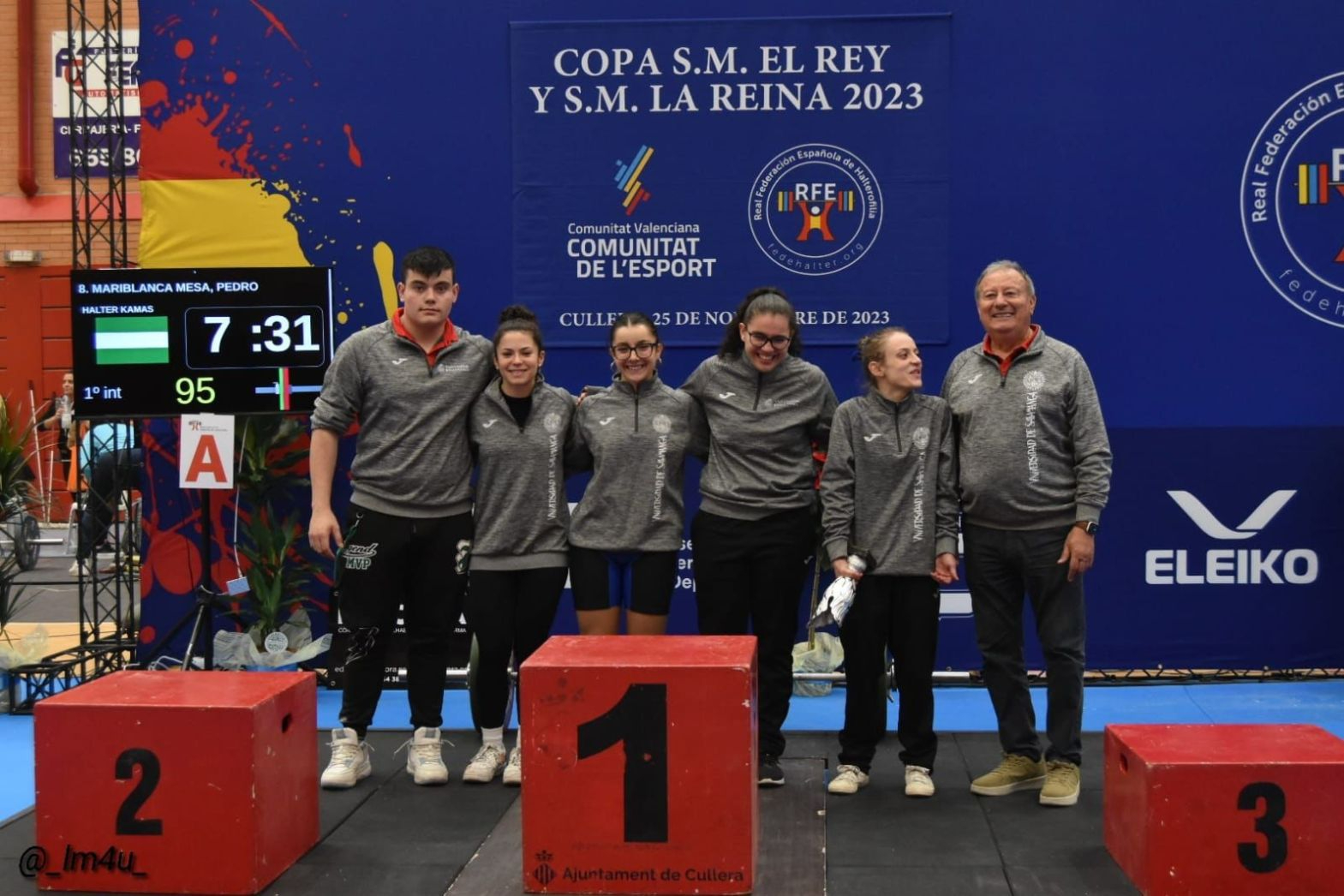 Gran actuación del Club Deportivo de la Universidad de Salamanca en la Copa de SM La Reina 2023 de halterofilia