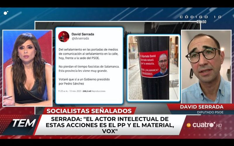 Salamanca, de nuevo, en Todo es Mentira: Serrada denuncia el silencio cómplice del PP con el momento complicado que viven los socialistas