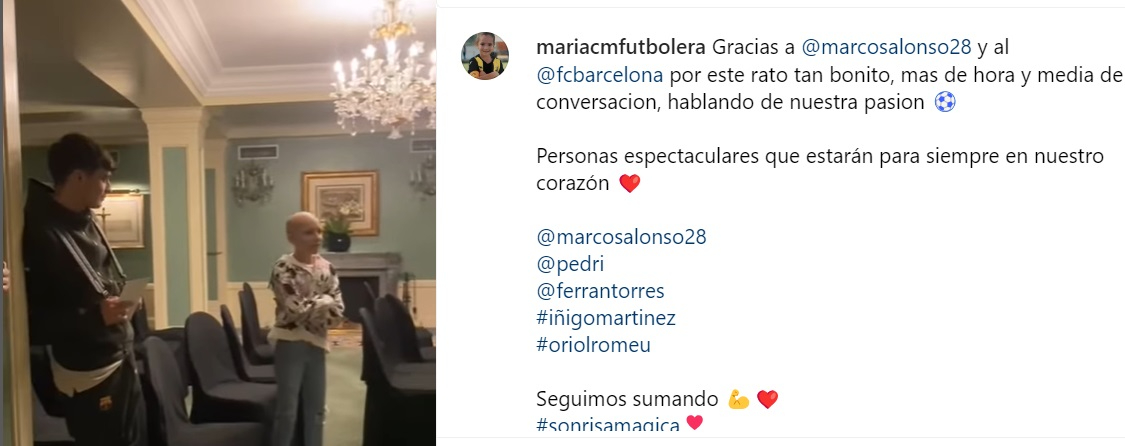 M4RÍA, la Princesa Futbolera Guerrera, con los cracks del Barça: Pedri, Ferrán Torres, Íñigo Martínez...