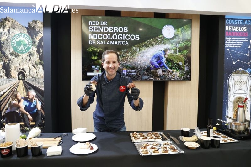 Taller gastronómico con setas en Intur para promocionar a Salamanca como destino micológico