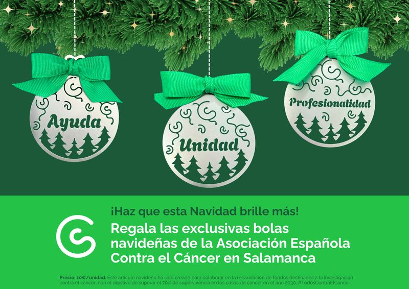 Regala las bolas navideñas de la Asociación Española Contra el Cáncer
