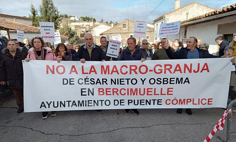 Los vecinos de Bercimuelle gritan otra vez no a la macro granja