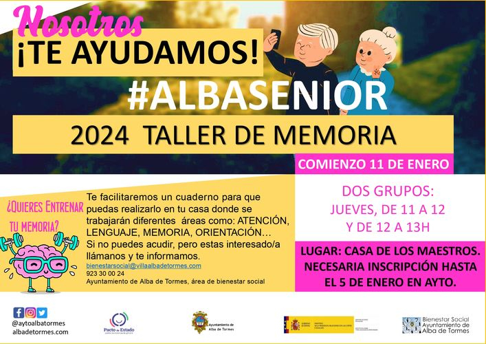 Presentada la segunda edición del taller de memoria en Alba de Tormes